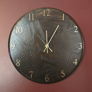 12 in HANDMADE WOOD CLOCK