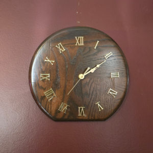 10 1/2 " HANDCRAFTED OAK WOOD CLOCK
